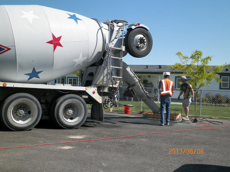 pouring 7 yards of concrete